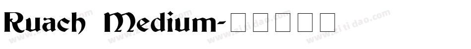 Ruach Medium字体转换